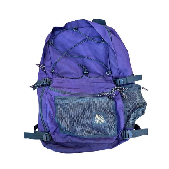 Eddie Bauer Other - Vintage Eddie Bauer Men's Purple Black Adjustable Straps Backpack